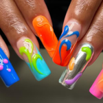 21 Colorful Coffin Nail Ideas For A Maximalist Mani