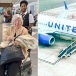 A United Airlines flight attendant yelled at an elderly woman who asked for help with her bags.