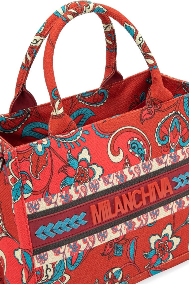 Milan Chiva Tote Bags for Women Floral Top-handle Purse - Image 3