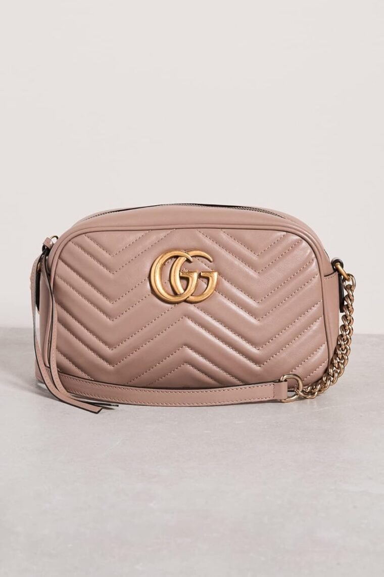 Gucci Women's Pre-Loved Pink Leather Gg Marmont Cross-Body Bag - Image 2