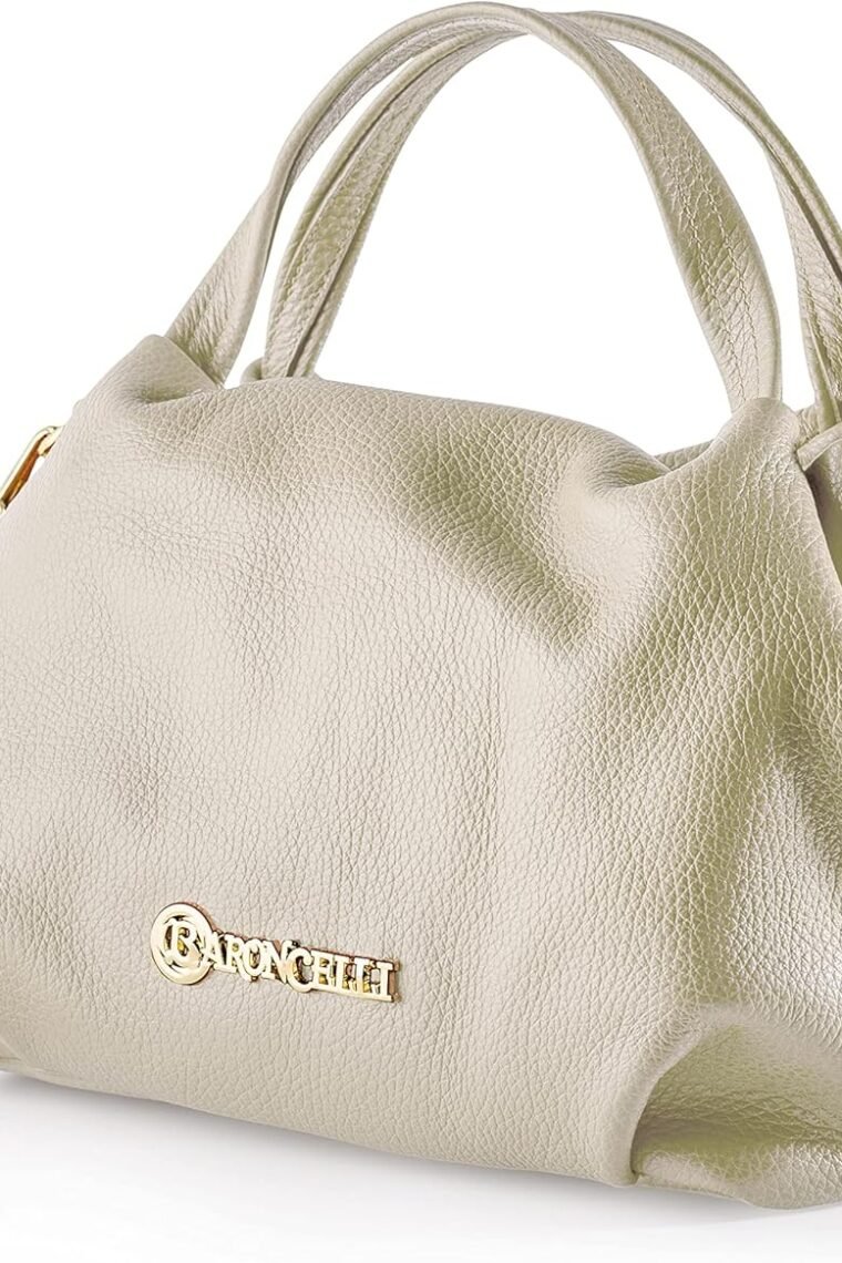 Baroncelli Italian Leather Purse for Women Genuine Soft Leather Medium Size Shoulder Crossbody Bag Made in Italy - Image 5