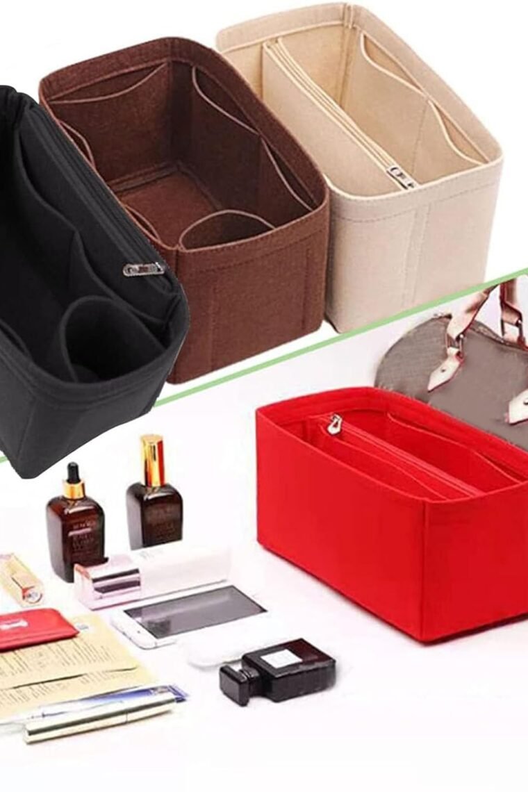 Lckaey Purse Inserts​for Speedy 25 Organizer Insert, for monogram bag, HandBag protective insert Tote Bag and hand bag protector, organizer insert 1083Khaki-M - Image 5