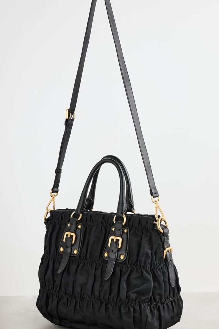 WHAT GOES AROUND COMES AROUND Women's Pre-Loved Prada Black Nylon Handbag - Image 4