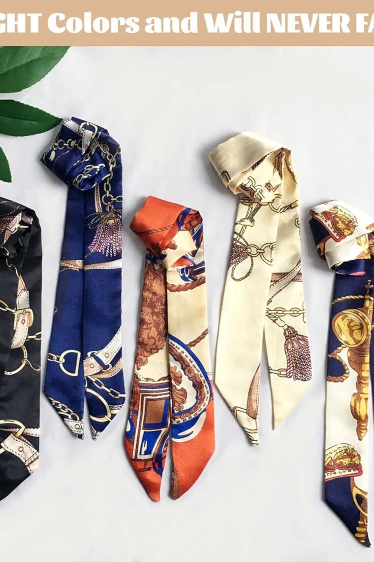 kcctoo 2/6/10Pack Scarf Bags for Women Handbag Scarfs Band Hair Neck Scarves Fashion Gifts - Image 4
