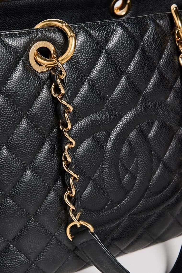 CHANEL Women's Pre-Loved Grand Shopping Tote Caviar - Image 4