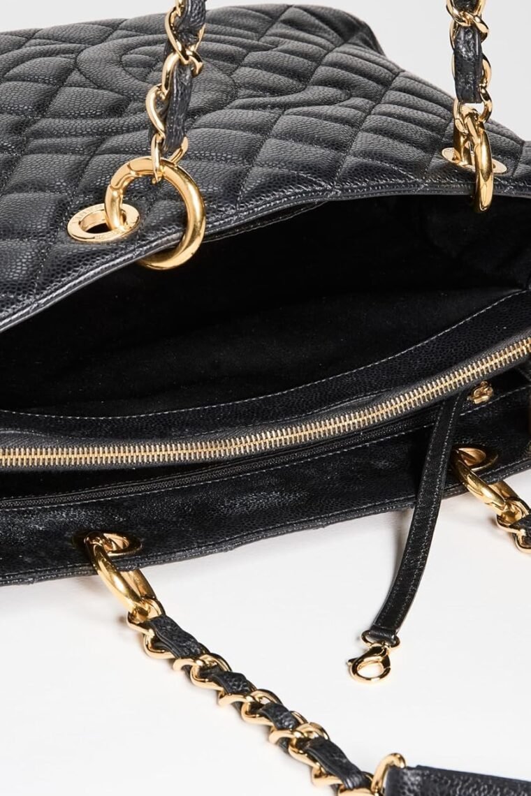 CHANEL Women's Pre-Loved Grand Shopping Tote Caviar - Image 5