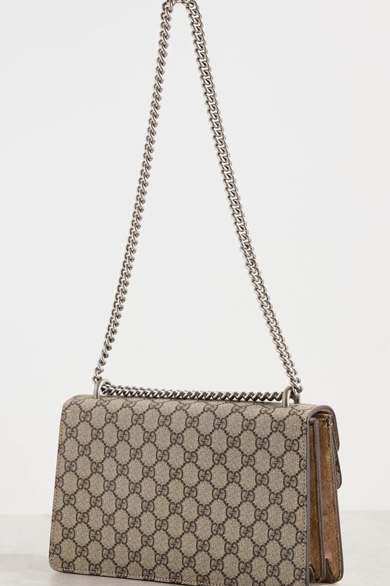 WHAT GOES AROUND COMES AROUND Women's Pre-Loved Gucci Brown Coated Canvas Dionysus Shoulder Bag - Image 3