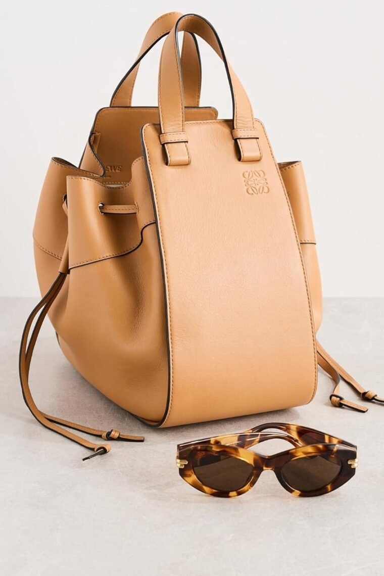 WHAT GOES AROUND COMES AROUND Women's Pre-Loved Loewe Beige Calfskin Hammock Drawstring Bag - Image 3