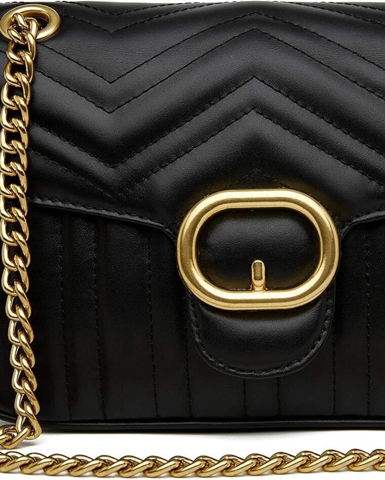 Chrysansmile Women Genuine Leather Shoulder Bag Ladies Fashion Clutch Purses Quilted Crossbody Bags With Chain - Image 3