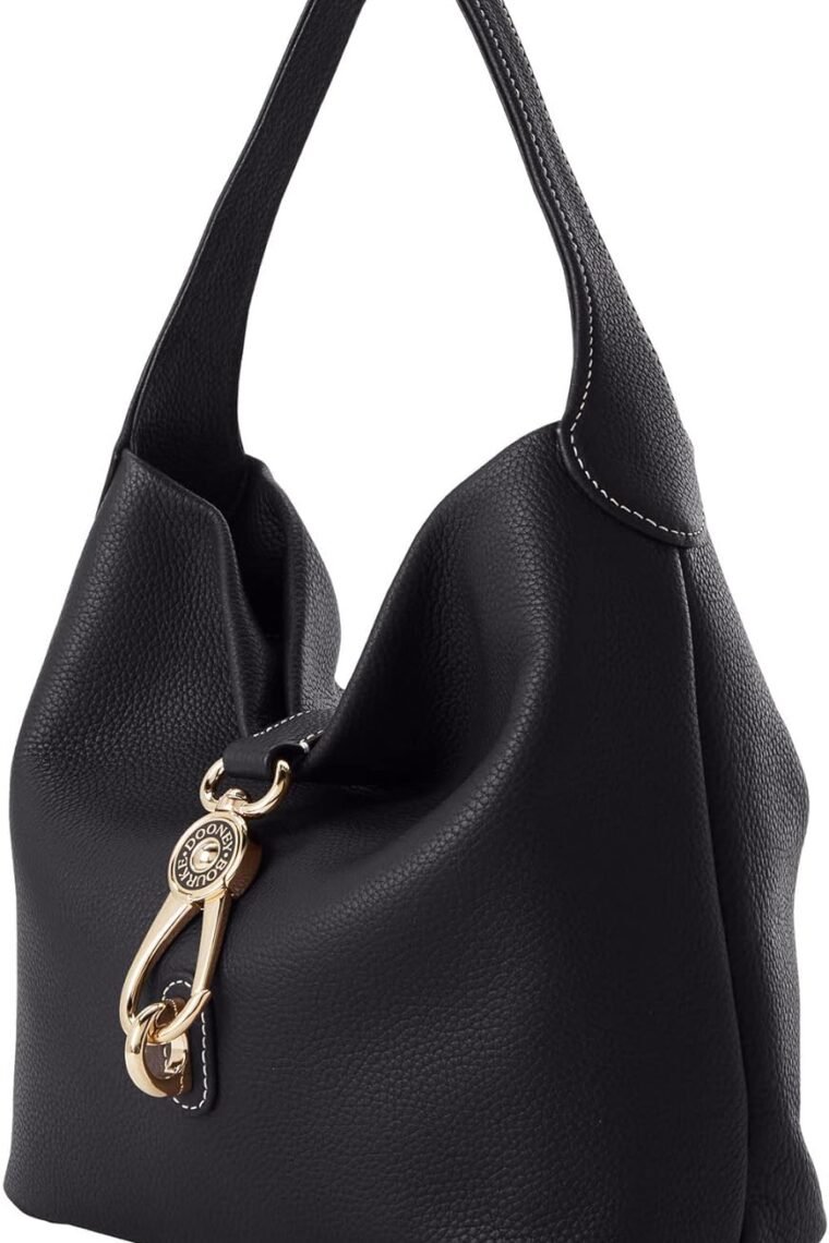 Dooney & Bourke Women's Small Logo Lock Sac Shoulder Bag in Pebble Grain Leather, with Signature Logo Lock Closure - Image 3