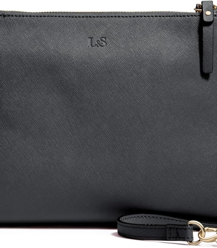 Lo & Sons The Pearl - Premium Crossbody Bag Made with Genuine Real Saffiano Leather, Versatile Small Shoulder Bag for Women