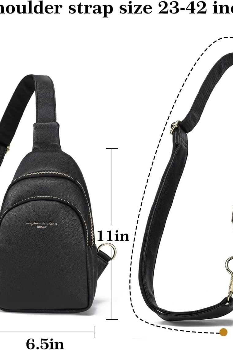 INICAT Crossbody Sling Bags Fanny Packs Purses Chest Bag for Women - Image 5