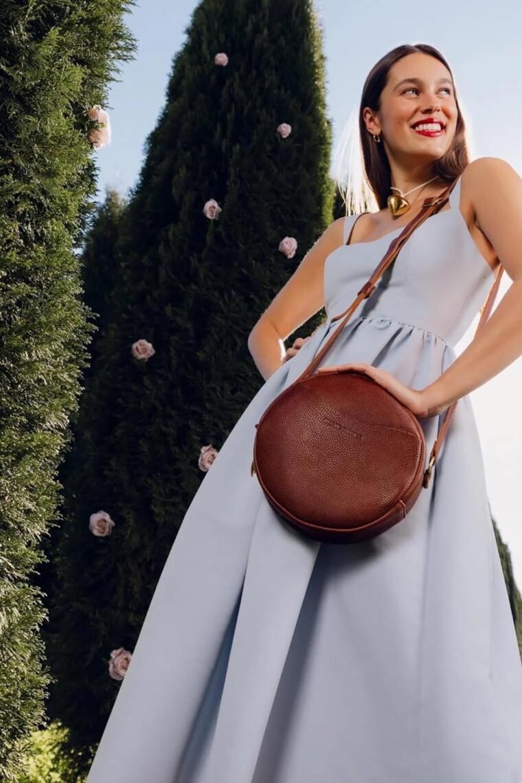 Portland Leather Goods Circle Crossbody Bag for Women – Handmade from the Finest Full-Grain Hides - Image 7