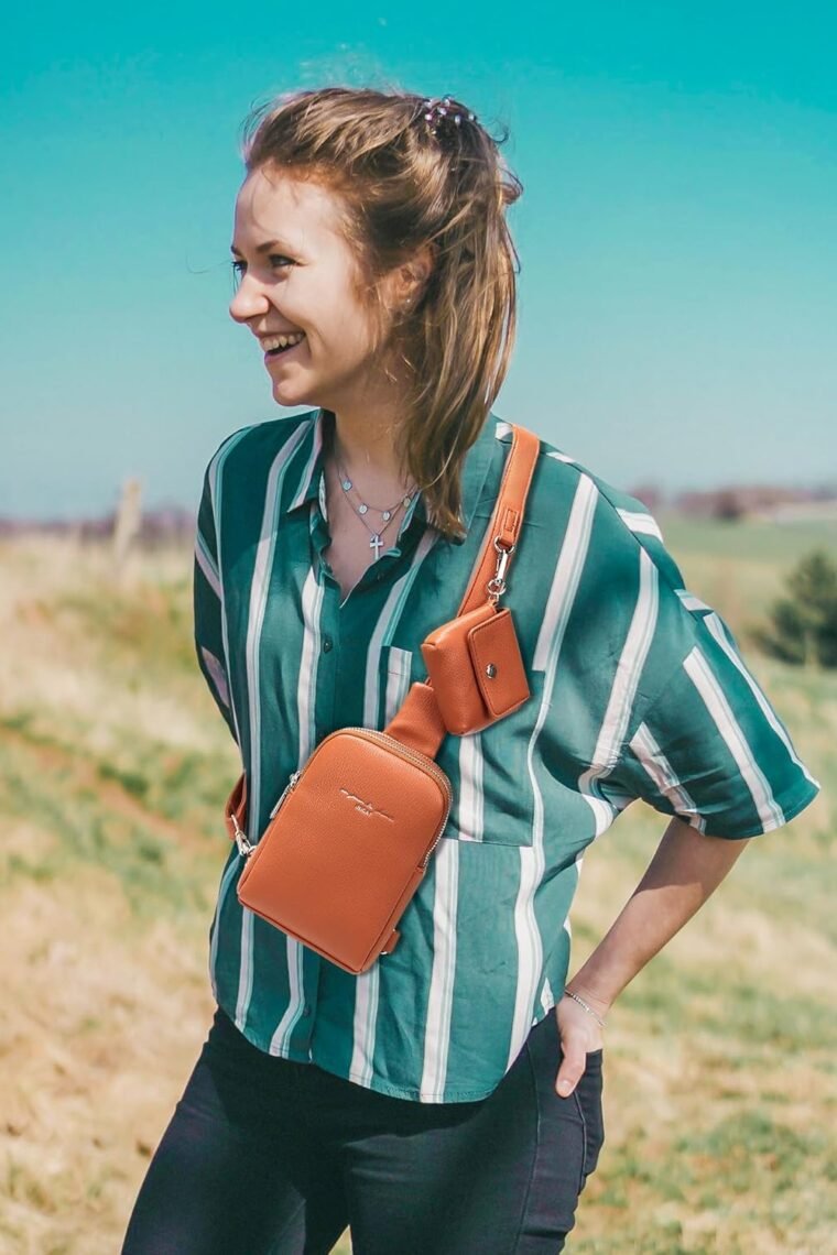 INICAT Sling Bag for Women Small Crossbody Bags Leather Fanny Pack for Travel Essentials - Image 3