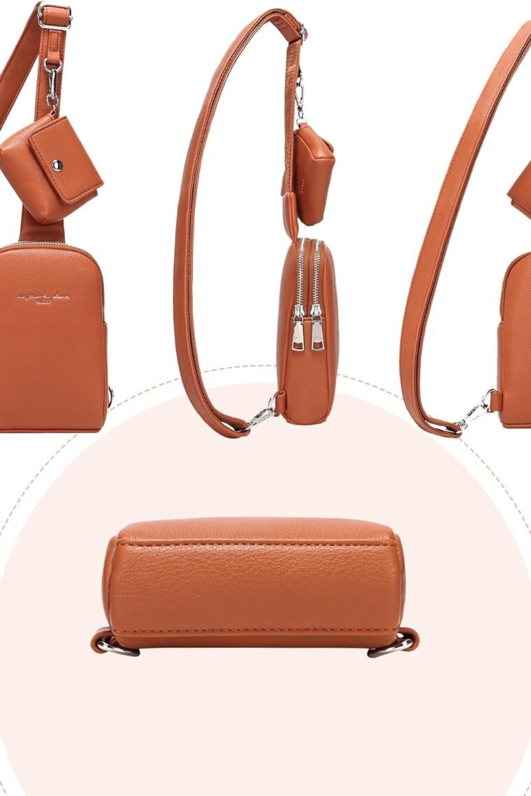 INICAT Sling Bag for Women Small Crossbody Bags Leather Fanny Pack for Travel Essentials - Image 6