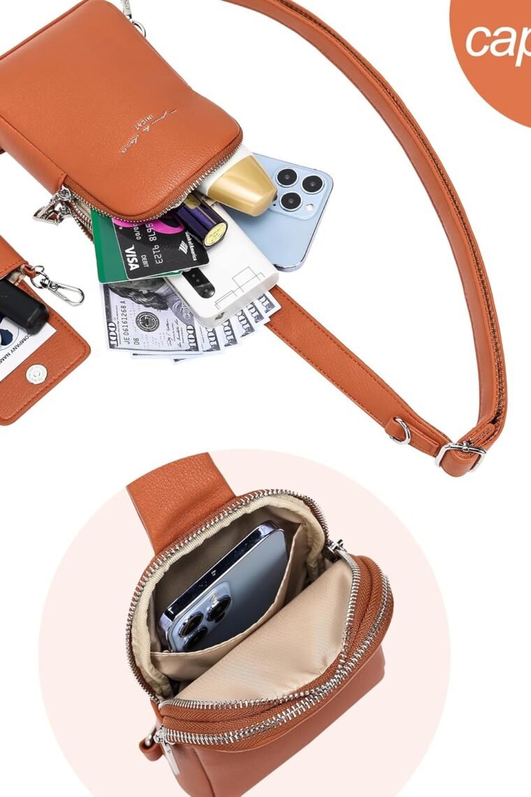 INICAT Sling Bag for Women Small Crossbody Bags Leather Fanny Pack for Travel Essentials - Image 7