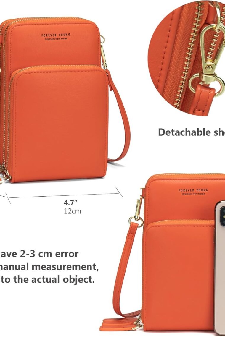 myfriday Small Crossbody Cell Phone Bag for Women, Mini Over Shoulder Handbag Purse with Credit Card Slots - Image 3