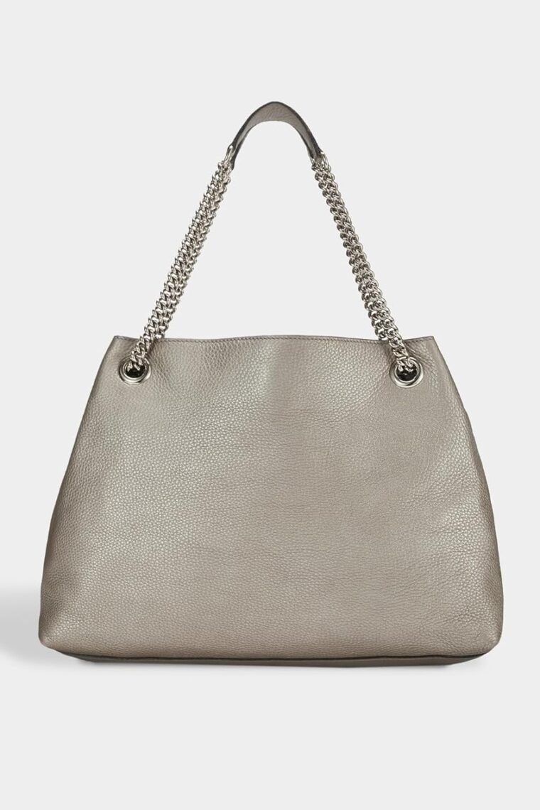 WHAT GOES AROUND COMES AROUND Women's Pre-Loved Gucci Metallic Soho Chain Tote - Image 3