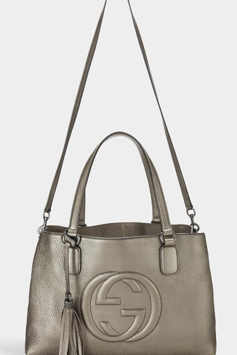 WHAT GOES AROUND COMES AROUND Women's Pre-Loved Gucci Metallic Soho Chain Tote - Image 4