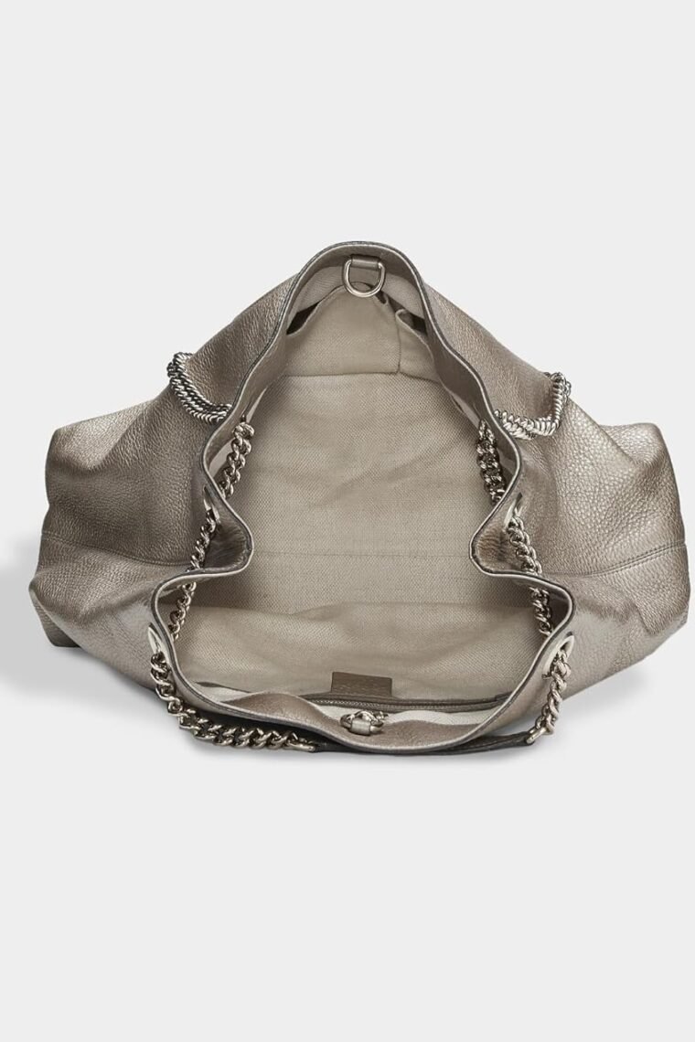 WHAT GOES AROUND COMES AROUND Women's Pre-Loved Gucci Metallic Soho Chain Tote - Image 5