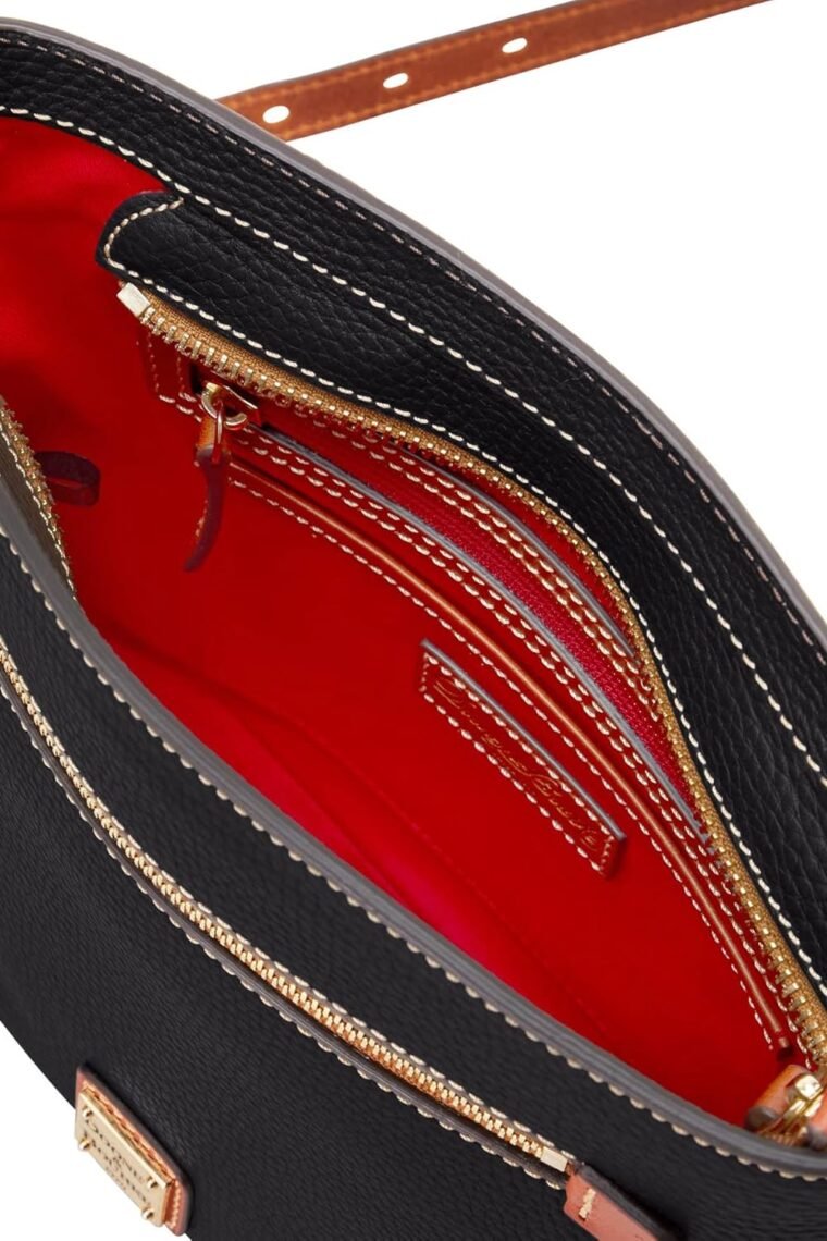 Dooney & Bourke Crossbody Bags for Women, Pebble Grain Leather Crossbody Messenger Bag with Zipper - Image 3