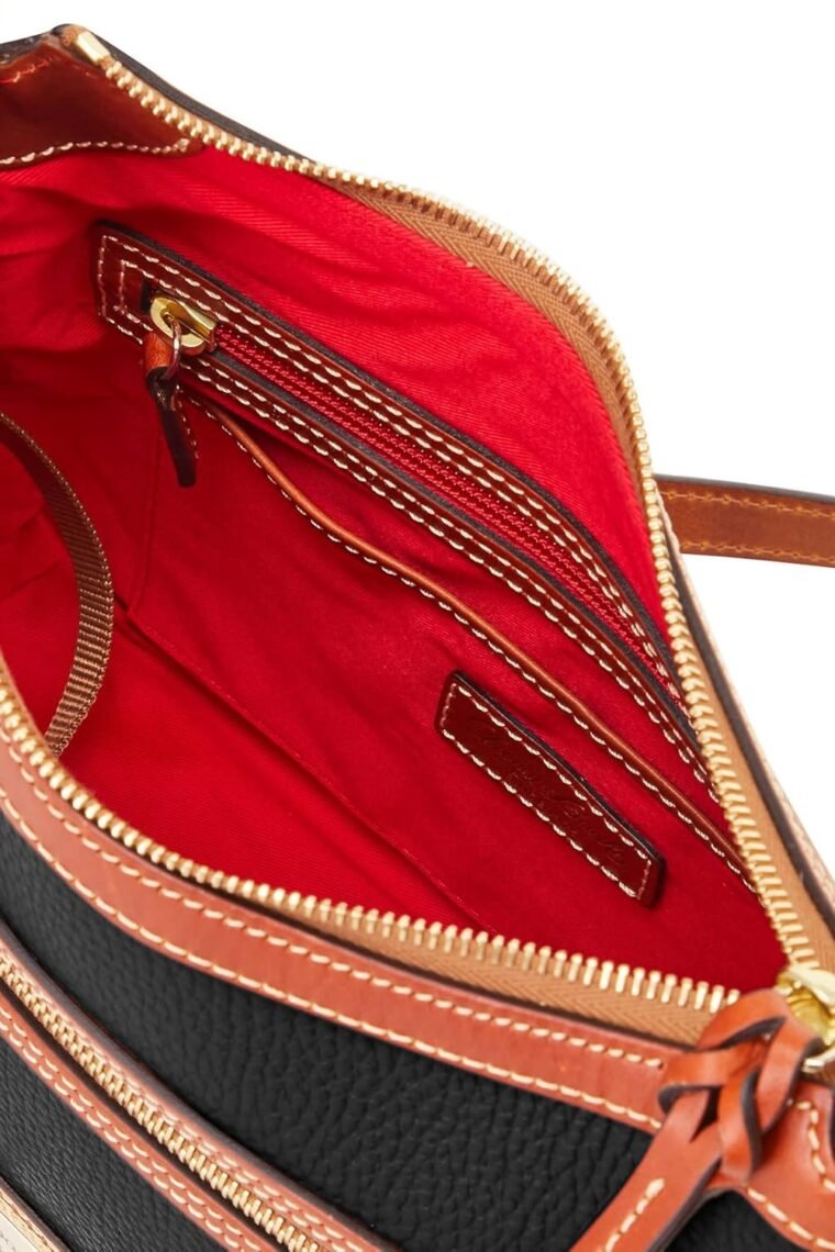Dooney & Bourke Women's Presley Crossbody in Pebble Grain Leather, Medium Sized Handbag with Adjustable Shoulder Strap - Image 3