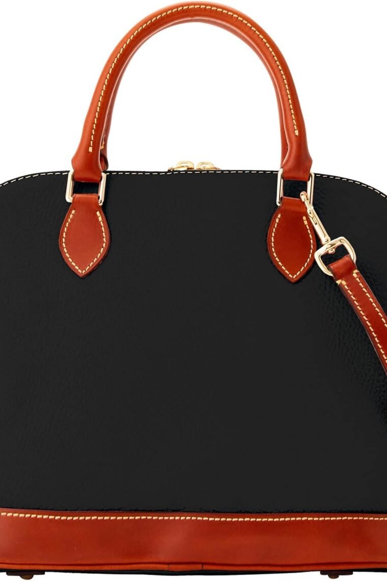 Dooney & Bourke Women's Zip Zip Satchel in Pebble Grain Leather, Large Handbag with Adjustable & Detachable Shoulder Strap - Image 4