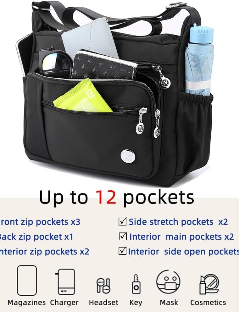 MINTEGRA Women Shoulder Handbag Roomy Multiple Pockets Bag Ladies Crossbody Purse Fashion Tote Top Handle Satchel - Image 3