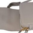 Prada Vitello Phenix Argilla Grey Leather Flap Crossbody Bag 1BD163 - Image 5