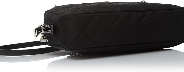 Prada Womens Bandoliera Black Tessuto Nylon Quilted Medium Crossbody Bag - Image 5
