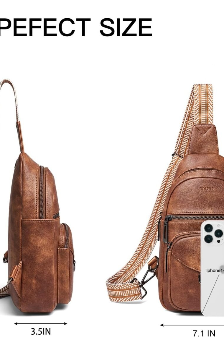 7L Sling Bag for Women Crossbody Bag Sling Purse Fanny Packs Vegan Leather Chest Bag Trendy Handbag Travel Anti Theft - Image 3