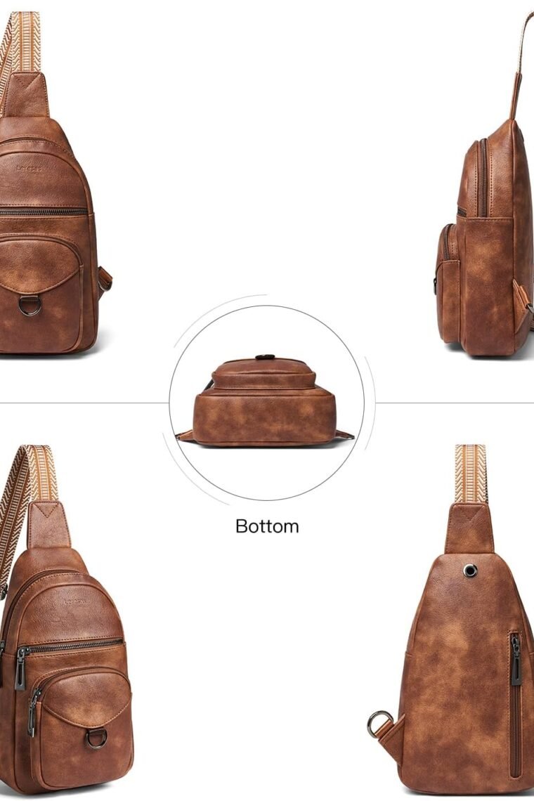 7L Sling Bag for Women Crossbody Bag Sling Purse Fanny Packs Vegan Leather Chest Bag Trendy Handbag Travel Anti Theft - Image 5