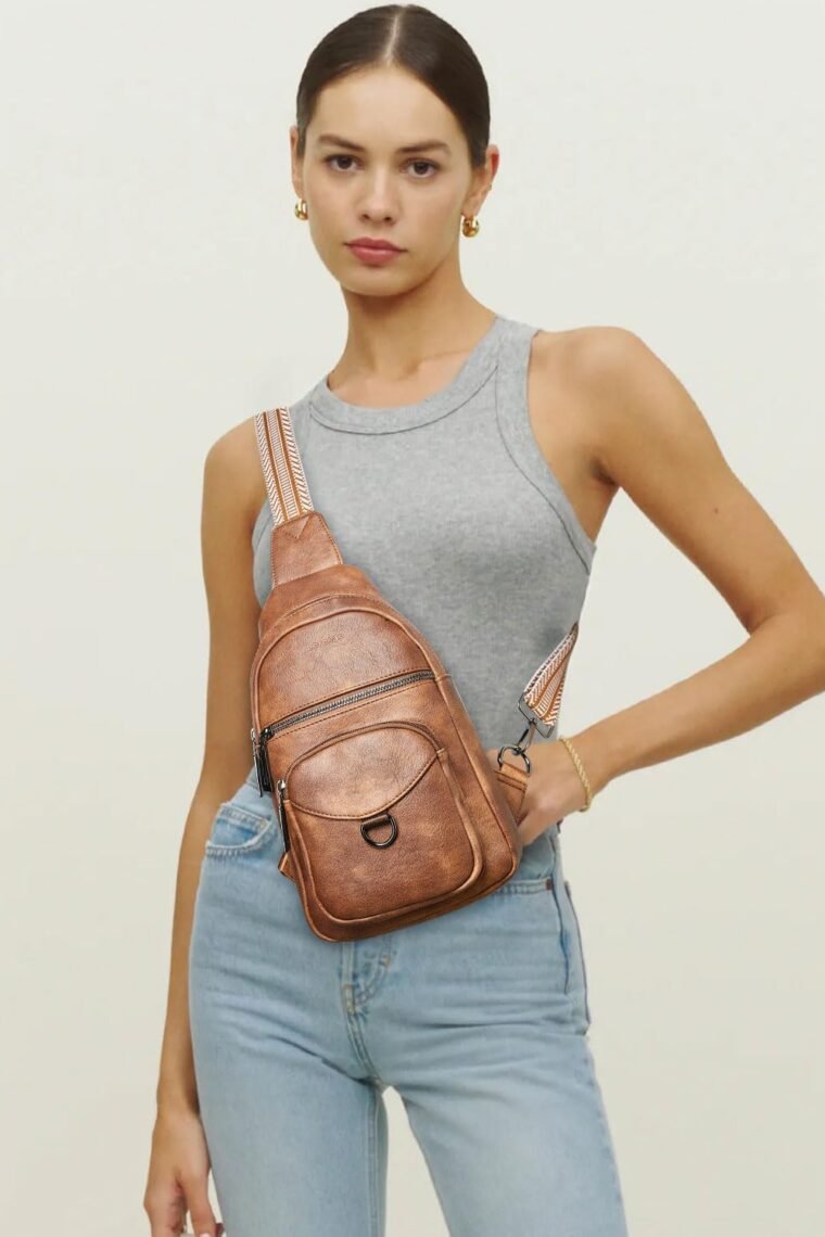 7L Sling Bag for Women Crossbody Bag Sling Purse Fanny Packs Vegan Leather Chest Bag Trendy Handbag Travel Anti Theft - Image 9