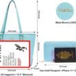 YZAOLL Purses for Women Faux Leather Medium Large Tote Satchel Shoulder Purse Handbag Wallet set - Image 6
