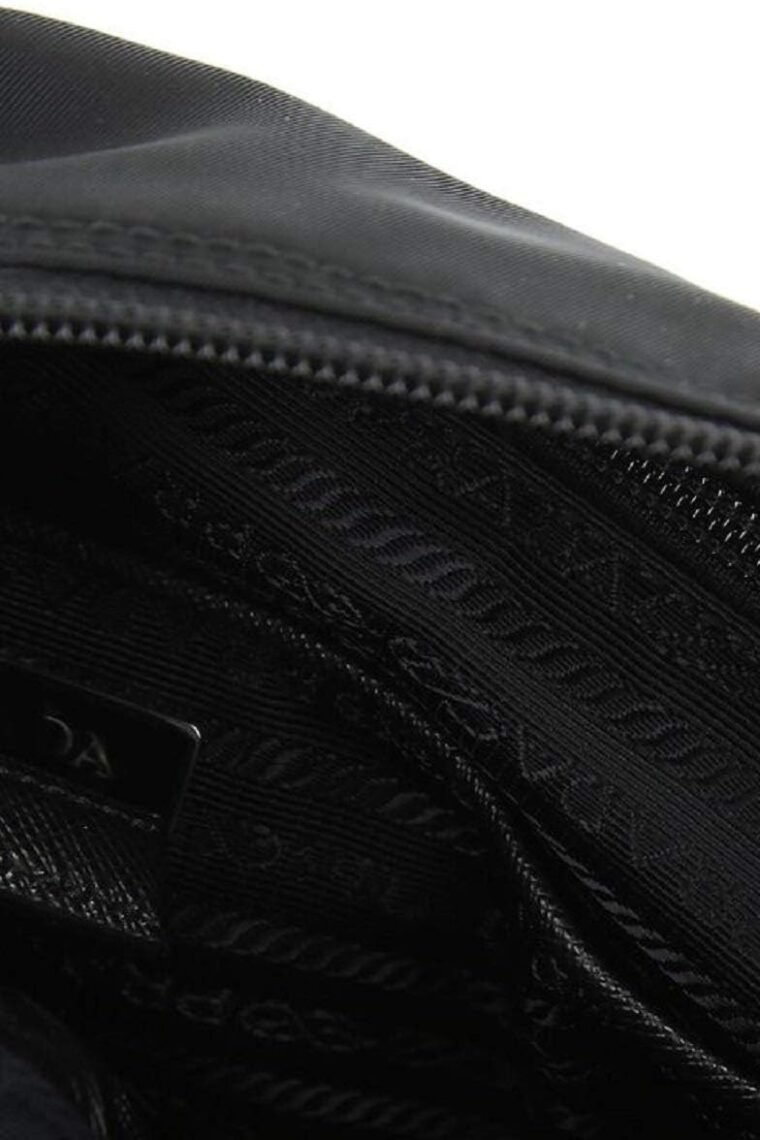 Prada Unisex Medium Black Tessuto Nylon Messenger Crossbody Handbag - Image 8