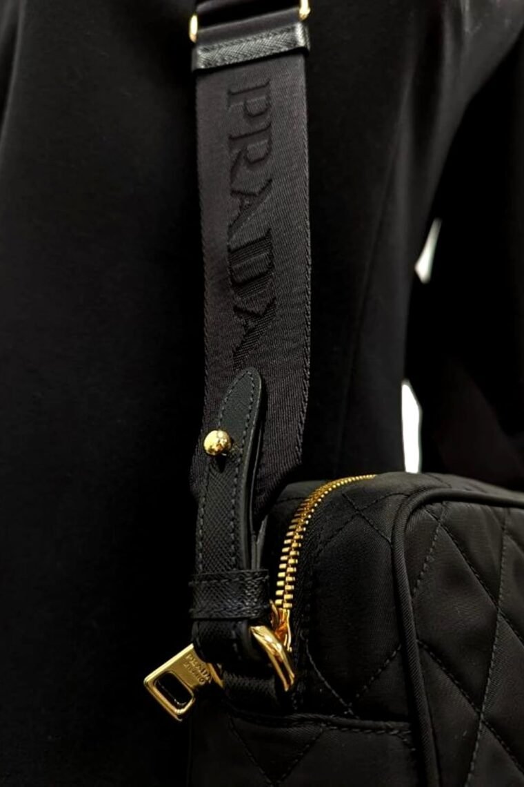 Prada Womens Tessuto Nylon Black Camera Bag Crossbody 1BH089 - Image 3