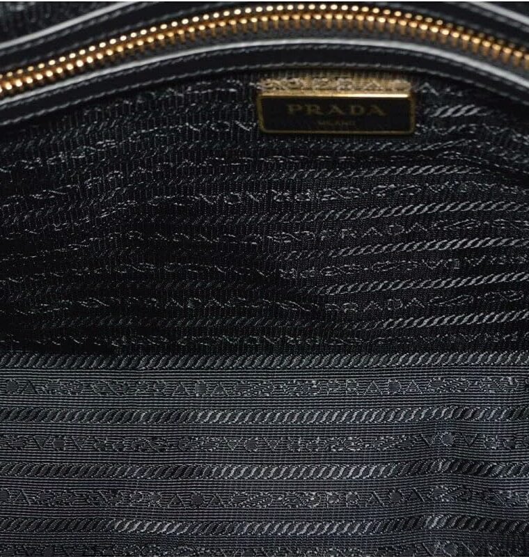 PradaWomens Black Tessuto Nylon Two-Way Satchel Handbag 1BA104 - Image 8