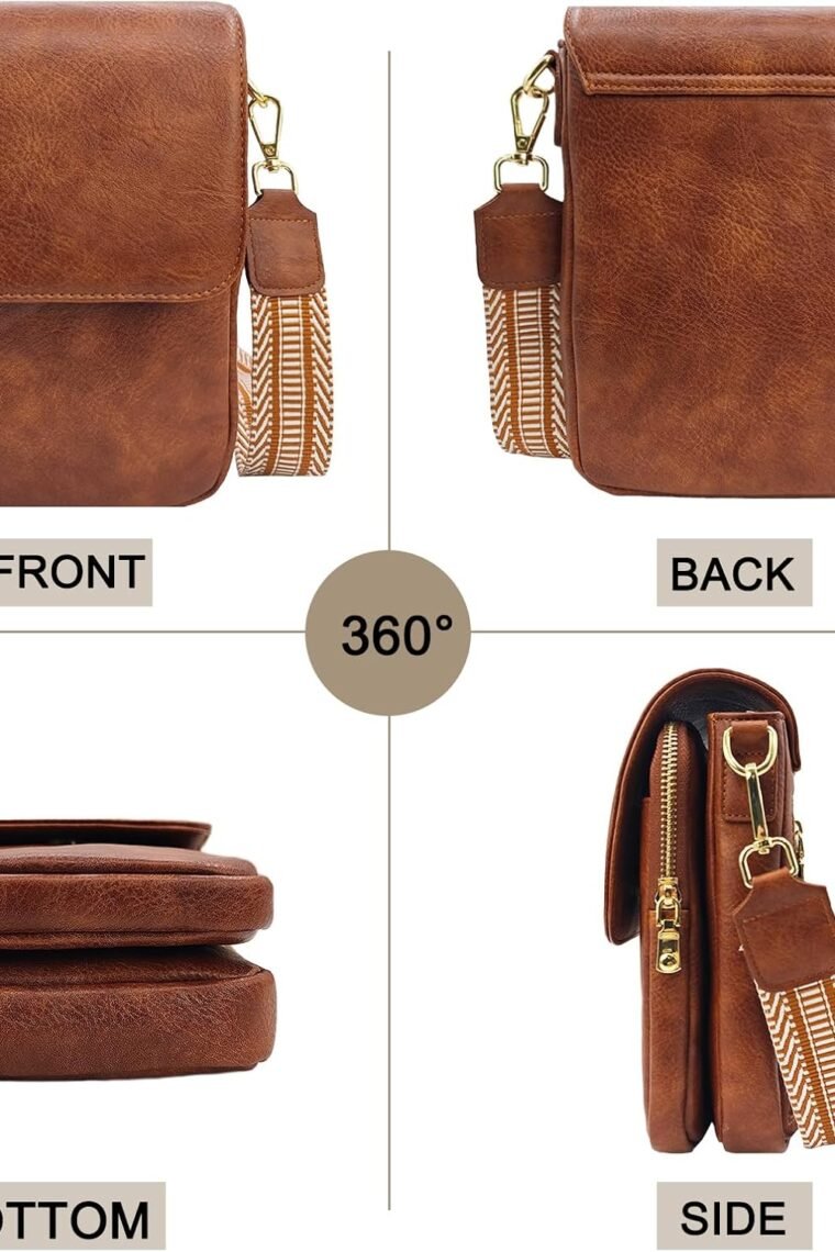 Small Crossbody Purse for Women Trendy Vegan Leather Cell Phone Bags with Card Slots & Adjustable Straps - Image 5