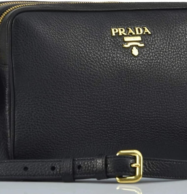 Prada Women's Black Bandoliera Vitello Phenix Leather Crossbody Bag 1BH079 - Image 3