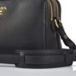 Prada Women's Black Bandoliera Vitello Phenix Leather Crossbody Bag 1BH079 - Image 7