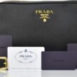 Prada Women's Black Bandoliera Vitello Phenix Leather Crossbody Bag 1BH079 - Image 9