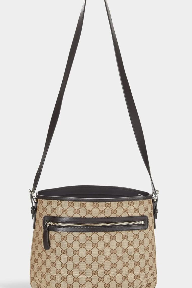 WHAT GOES AROUND COMES AROUND Women's Pre-Loved Gucci Canvas Zip Pocket Crossbody - Image 4