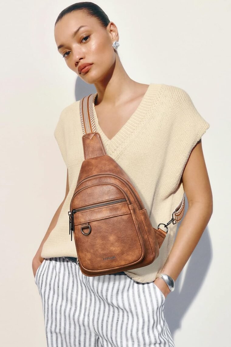 7L Sling Bag for Women Men Vegan Leather Crossbody Bags Fanny Pack Purse Backpack Over Shoulder Bag Travel Anti Theft - Image 8