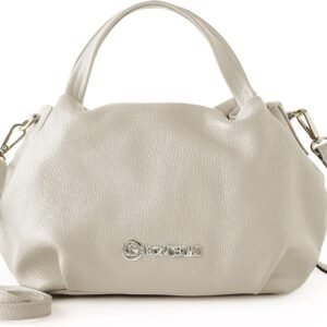 Baroncelli Italian Leather Purse for Women Genuine Soft Leather Medium Size Shoulder Crossbody Bag Made in Italy