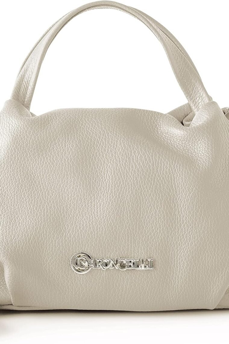 Baroncelli Italian Leather Purse for Women Genuine Soft Leather Medium Size Shoulder Crossbody Bag Made in Italy