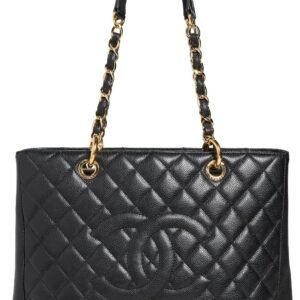 CHANEL Women's Pre-Loved Grand Shopping Tote Caviar