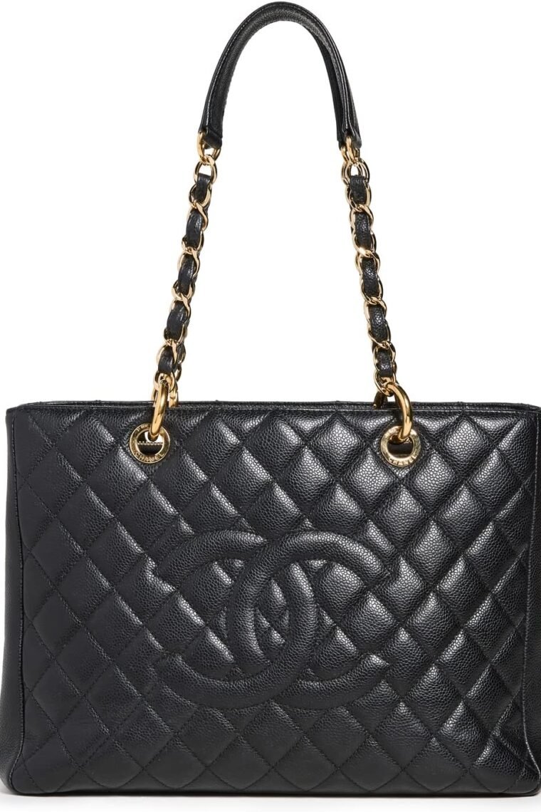 CHANEL Women's Pre-Loved Grand Shopping Tote Caviar