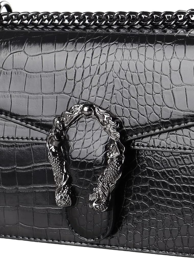 Crossbody Bag Satchel Purse Snake Printed Handbag Shoulder Bag for Women - Leather Fashion Luxury Chain Purse