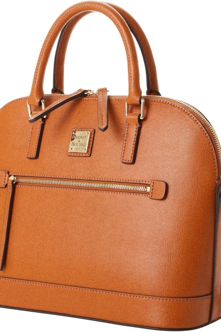 Dooney & Bourke Crossbody Bags for Women, Saffiano Domed Zip Satchel Purses with Removable Shoulder Strap - Image 2