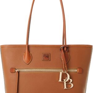 Dooney & Bourke Large Tote Bags for Women, Pebble Grain Leather Tote Bag with Zipper and Long Shoulder Straps